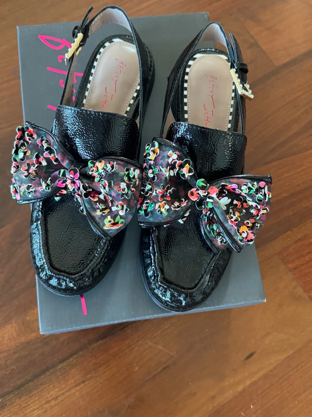 Besty Johnson size 7.5 Black Patent Mule